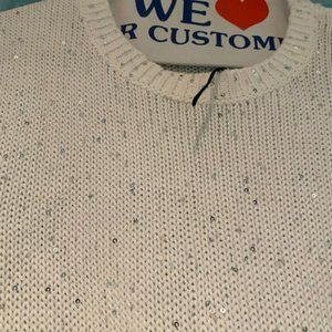 Generation Love sleeveless sequin white top